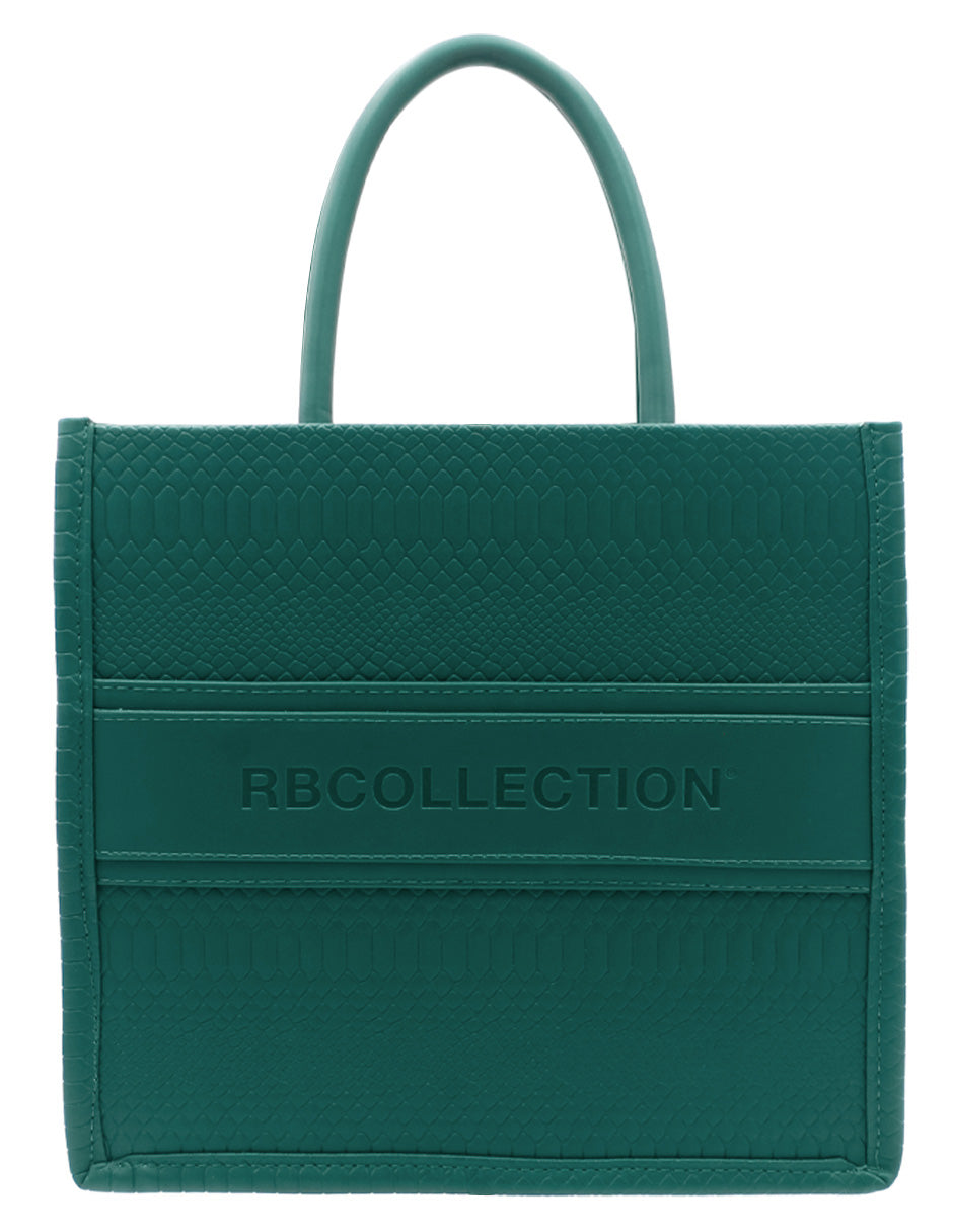 Bolsa Satchel Exterior Piel vegana Color Verde Para Mujer De RBCOLLECTION