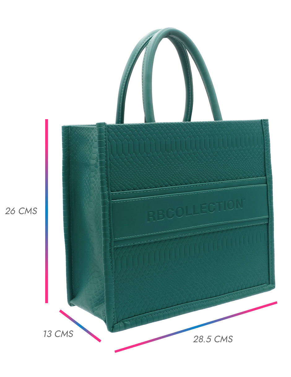 Bolsa Satchel en Piel vegana - Verde