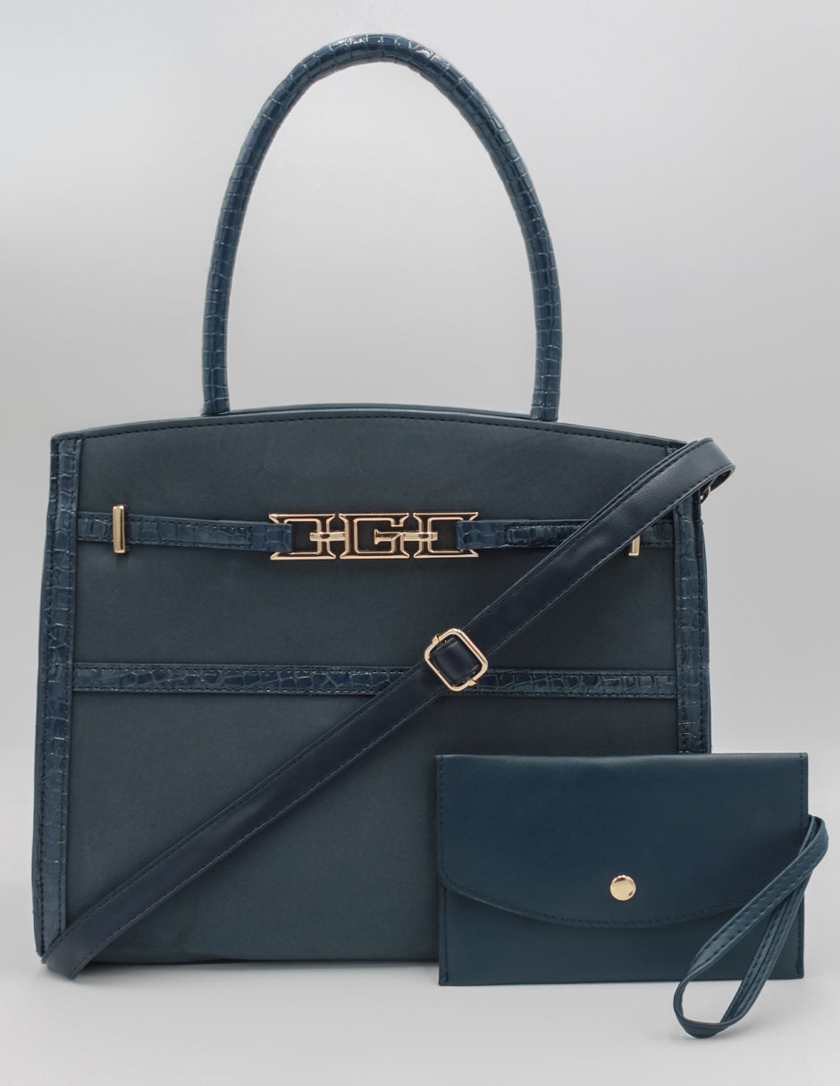 Bolsa Satchel Celine en Gamuza Color Azul