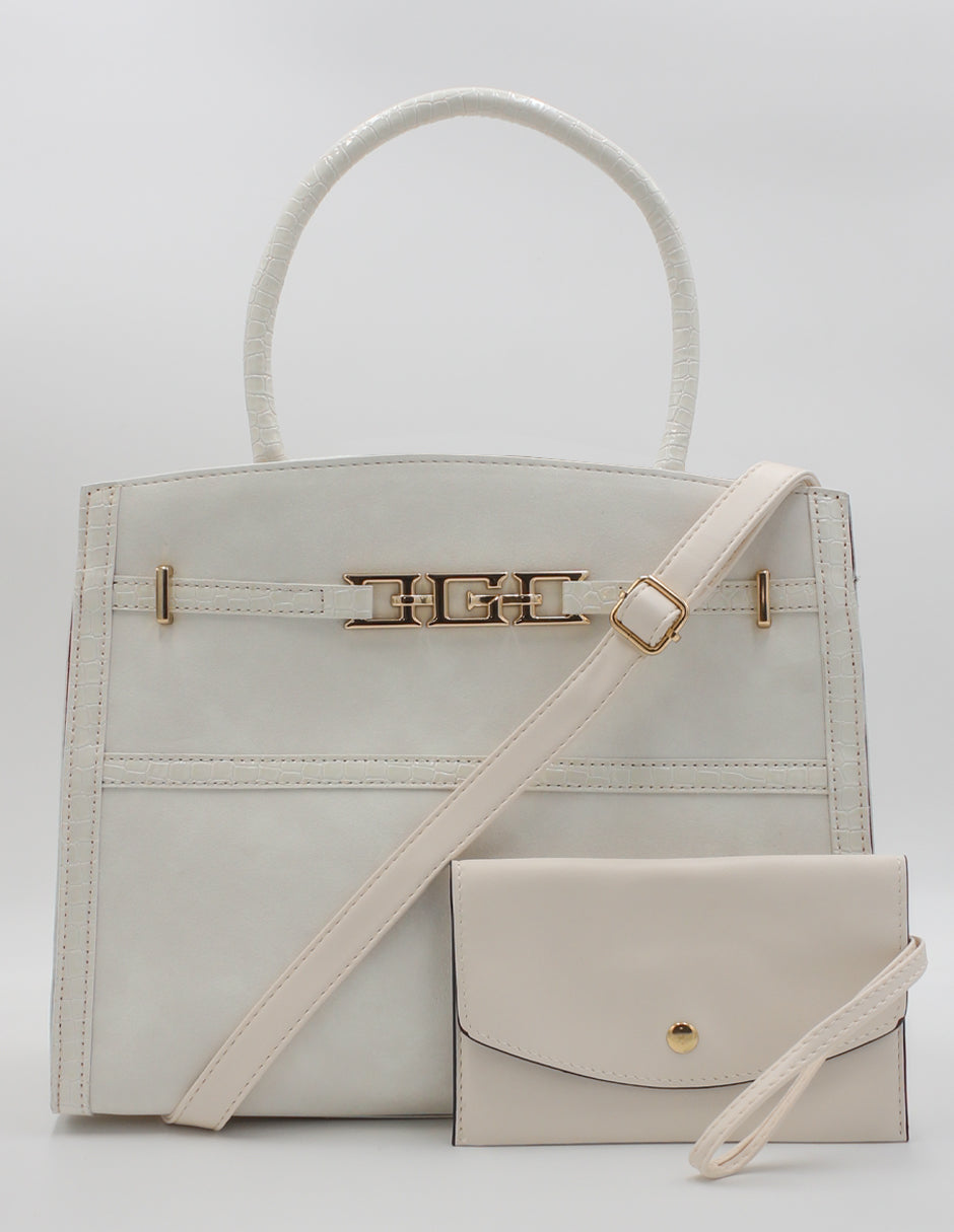 Bolsa Satchel Celine en Gamuza Color Blanco