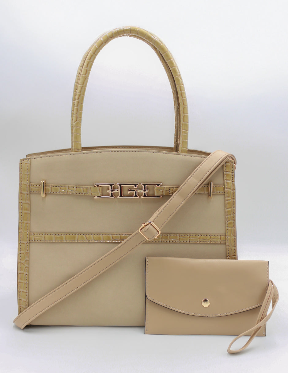 Bolsa Satchel Celine en Gamuza Color Beige