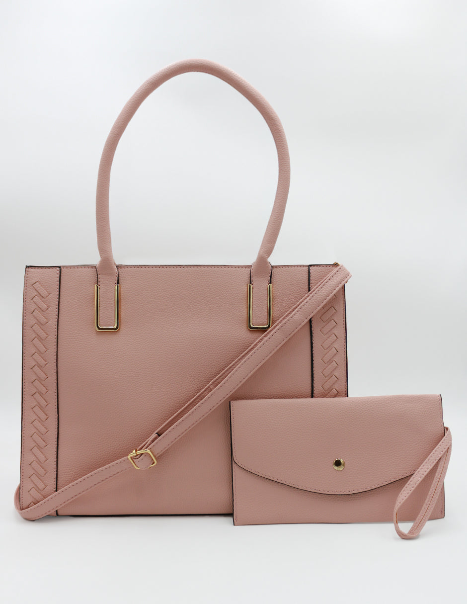 Bolsa Satchel Millá en Piel vegana Color Rosa