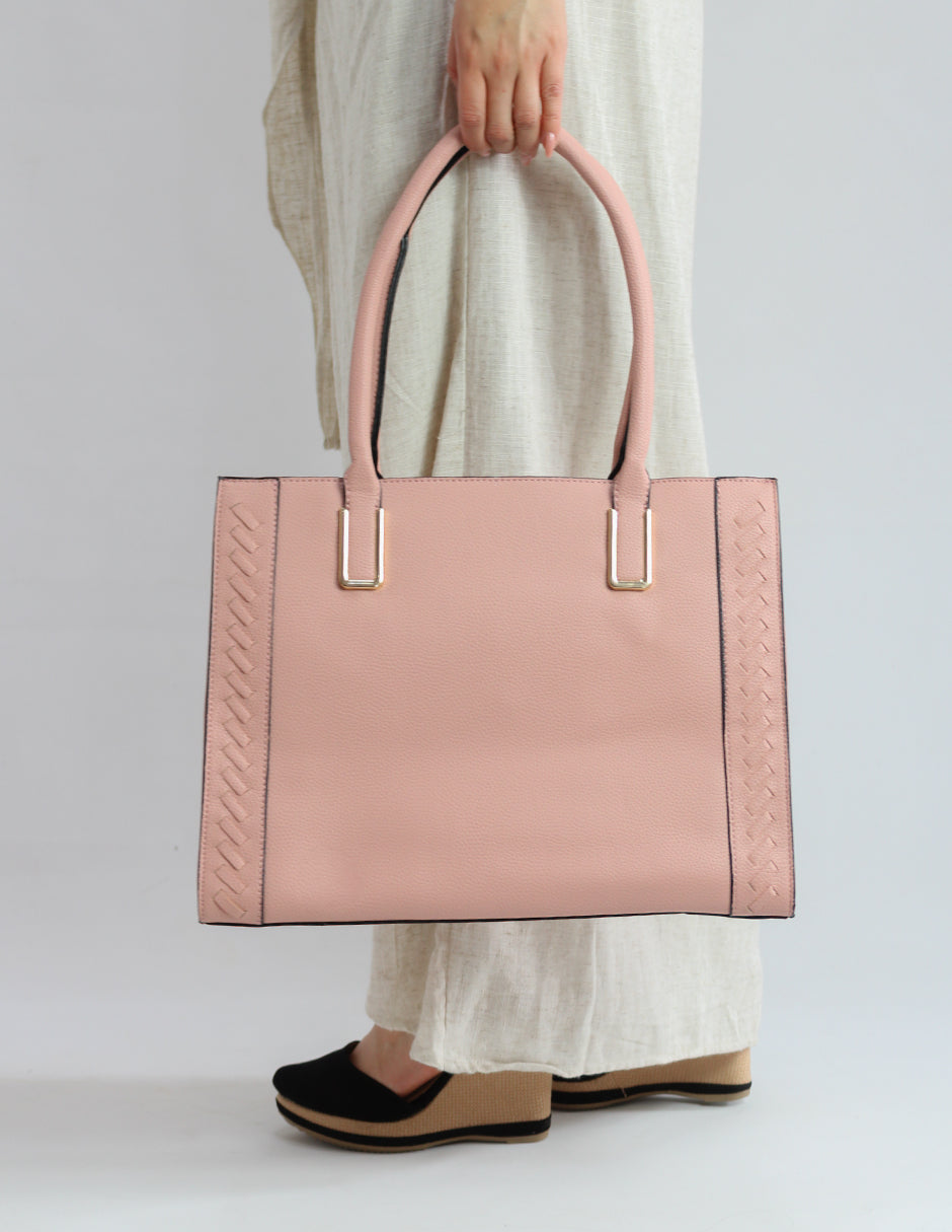 Bolsa Satchel Millá en Piel vegana Color Rosa