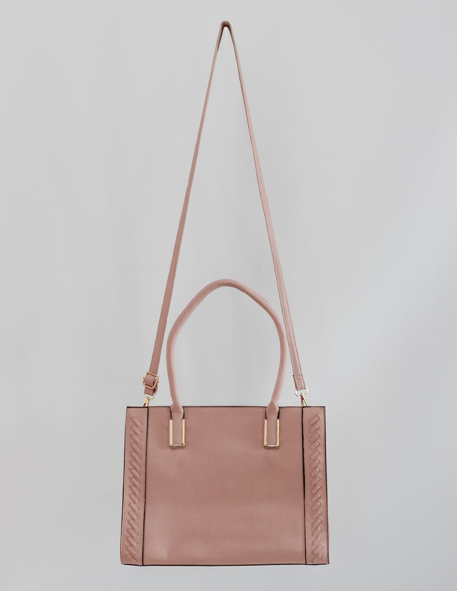 Bolsa Satchel Millá en Piel vegana Color Rosa