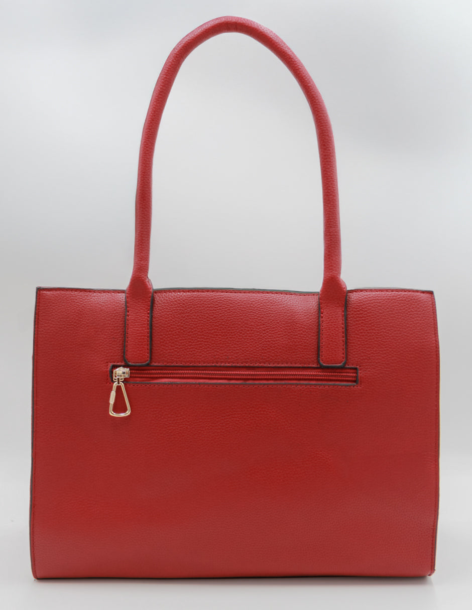 Bolsa Satchel Millá en Piel vegana Color Rojo