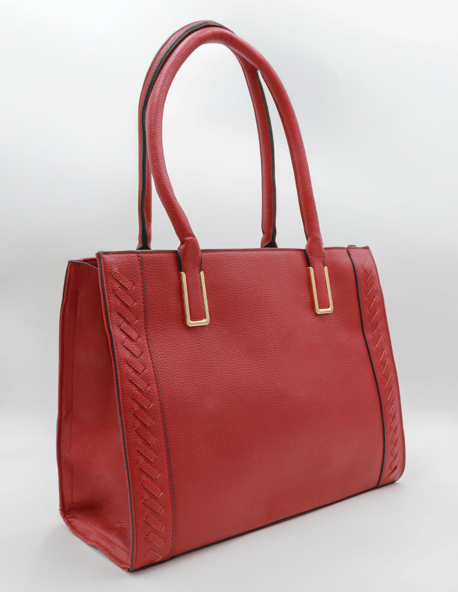 Bolsa Satchel Millá en Piel vegana Color Rojo