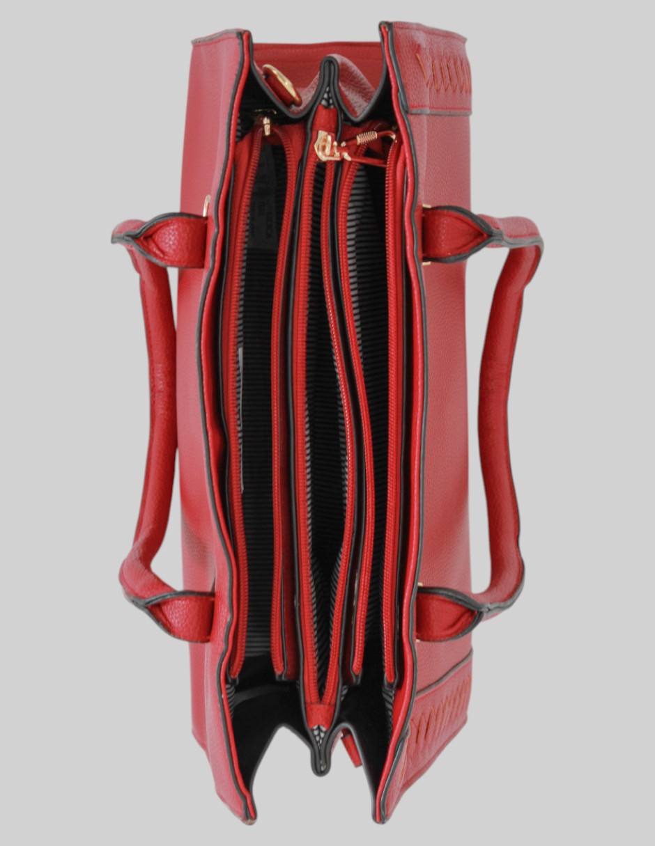 Bolsa Tote en Piel vegana - Rojo