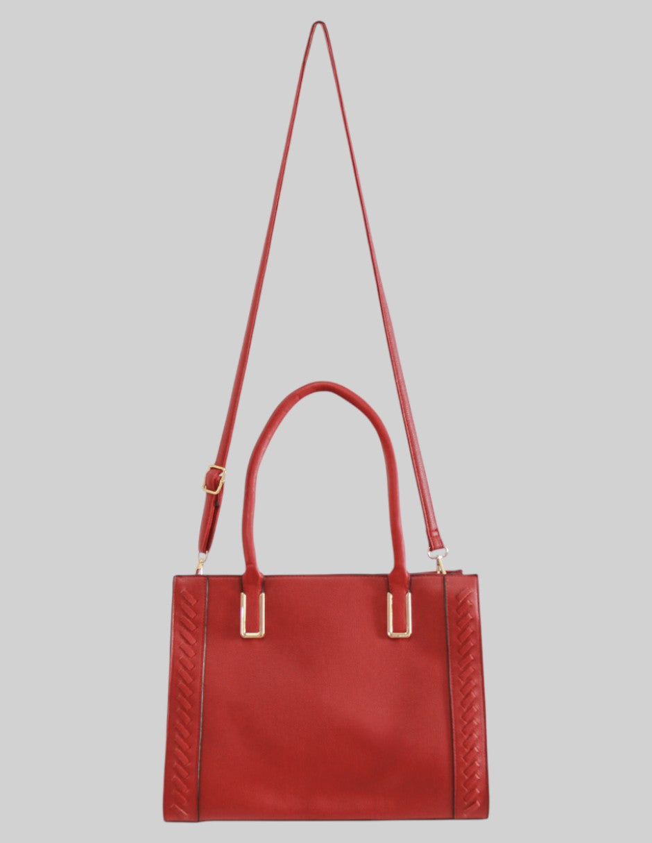 Bolsa Tote en Piel vegana - Rojo