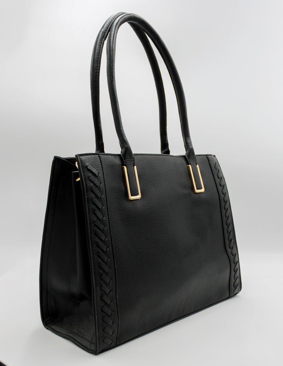 Bolsa Satchel Millá en Piel vegana Color Negro