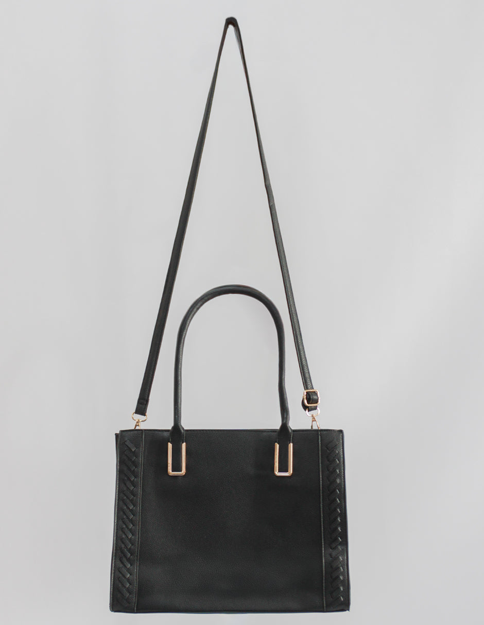 Bolsa Satchel Millá en Piel vegana Color Negro