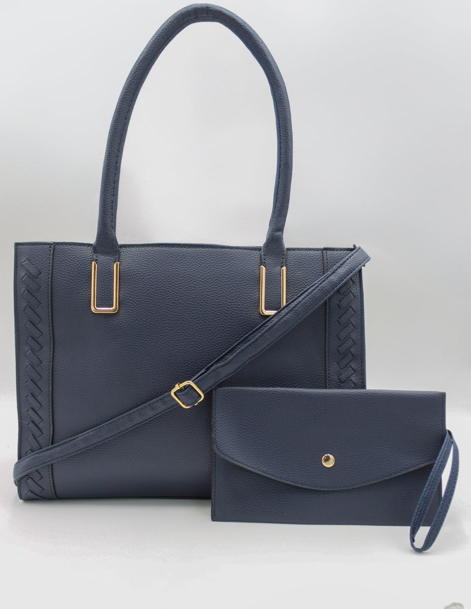 Bolsa Satchel Millá en Piel vegana Color Azul