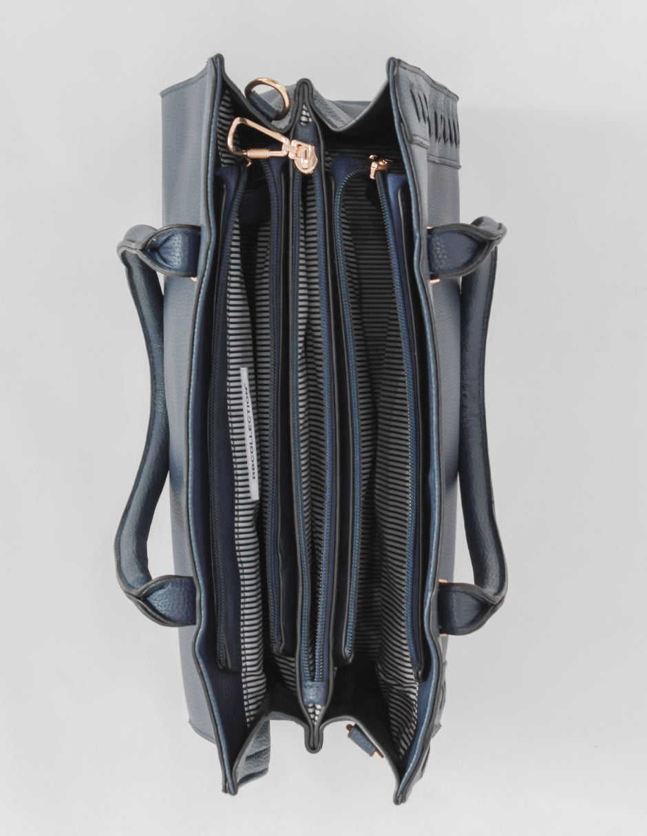 Bolsa Satchel Millá en Piel vegana Color Azul