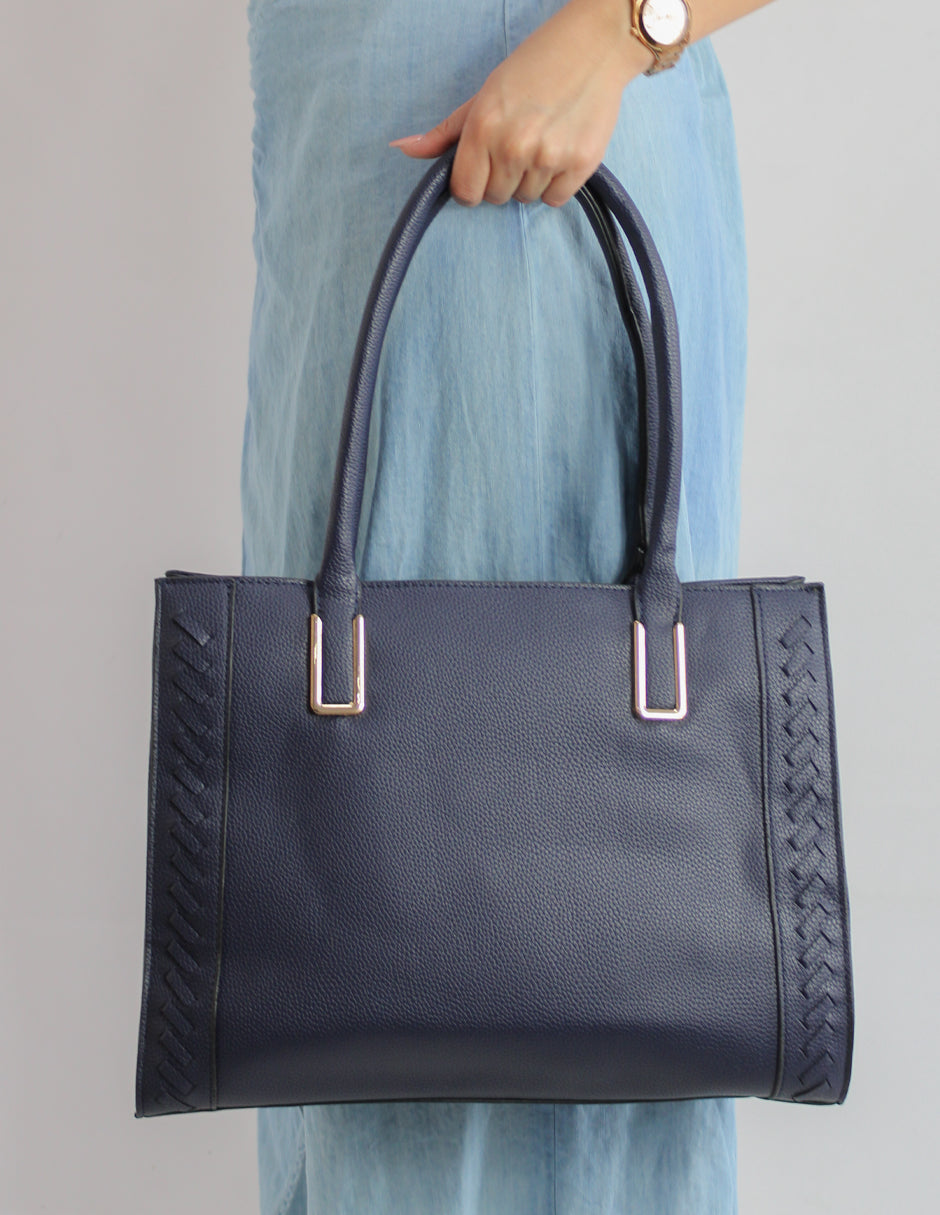 Bolsa Satchel Millá en Piel vegana Color Azul