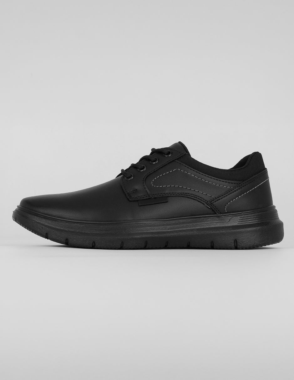 Oxfords Exterior Piel Color Negro Para Hombre De RBCOLLECTION