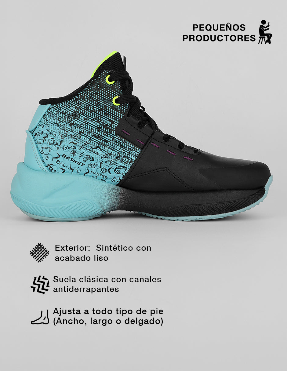 Tenis para basquet Sport en Sintético – Negro