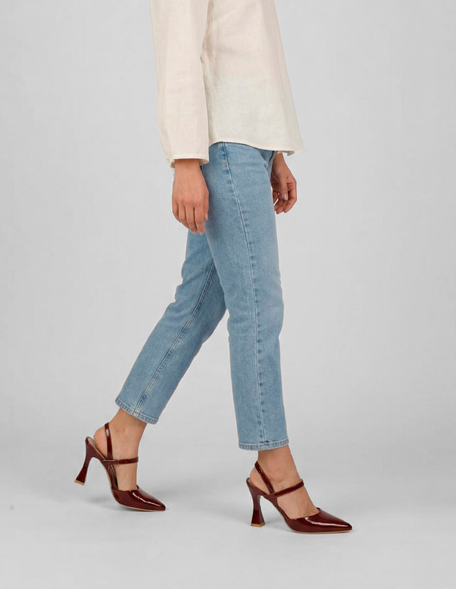 Zapatillas Slingback en Charol – Rojo