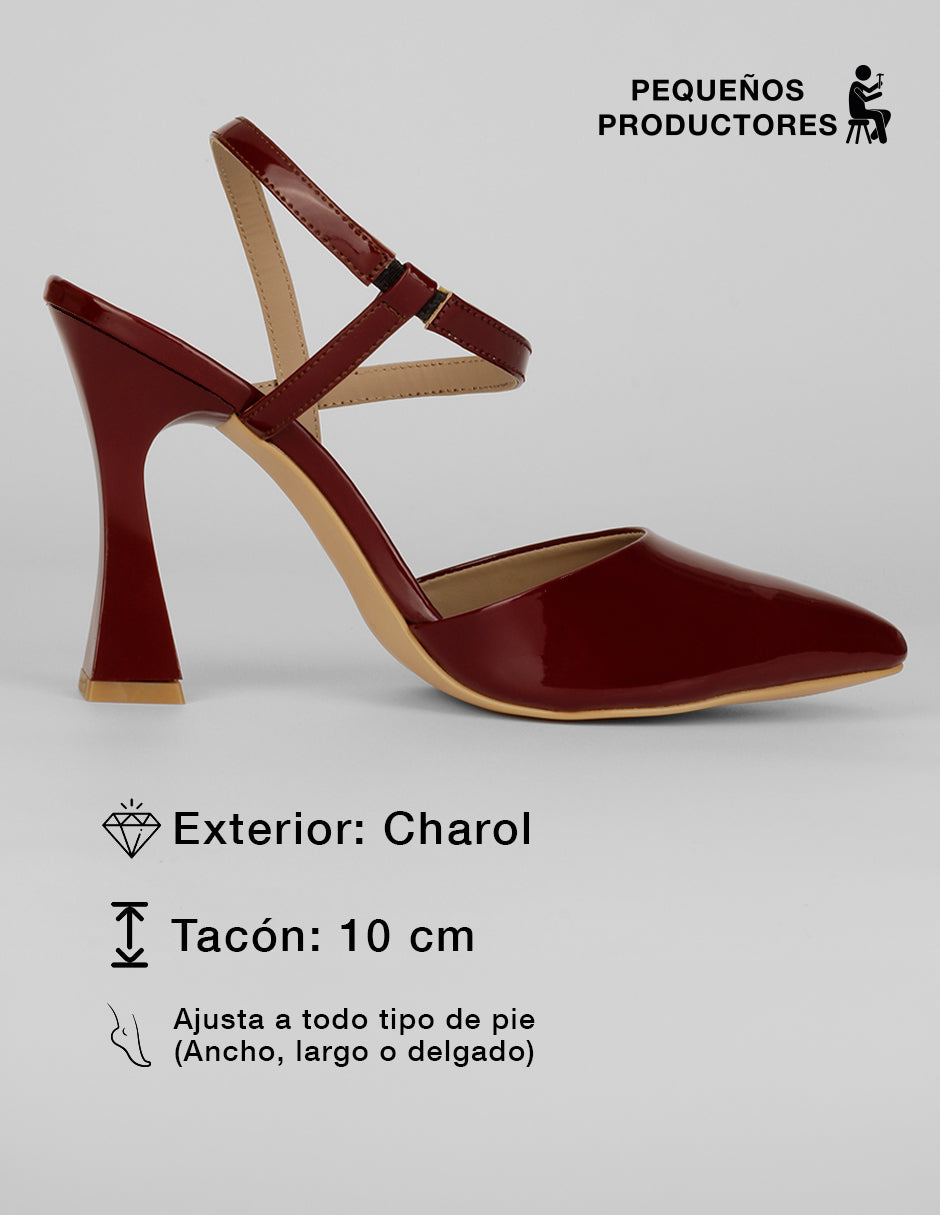 Zapatillas Slingback en Charol – Rojo