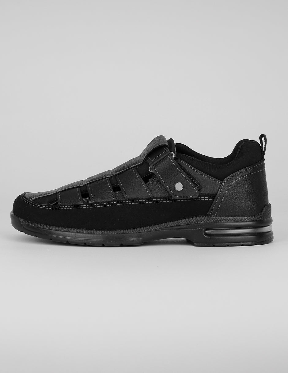 Sandalias casuales Exterior Piel vegana Color Negro Para Hombre De RBCOLLECTION