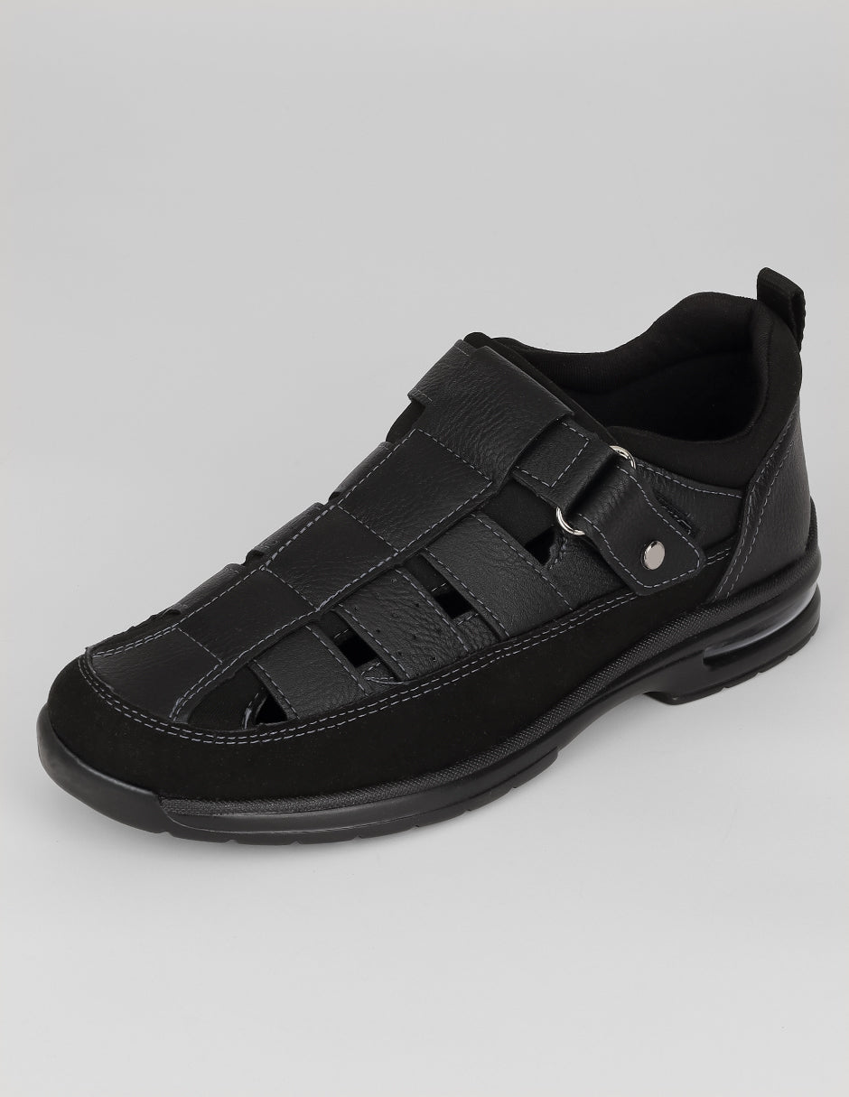 Sandalias casuales Trail en Piel vegana – Negro