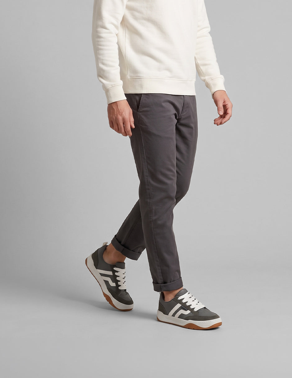 Tenis con cordones Urban en Piel vegana – Gris
