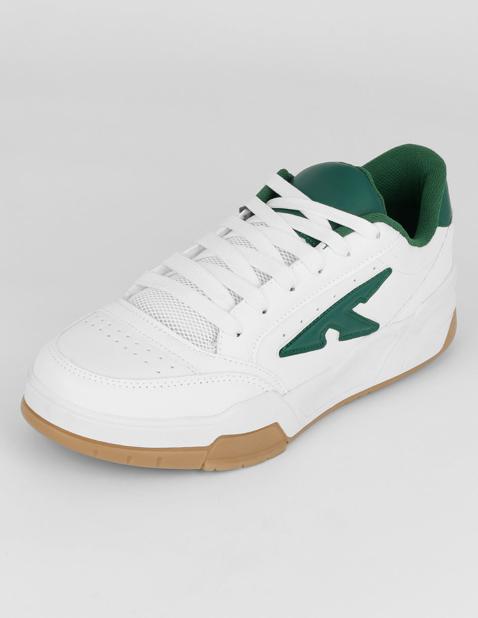 Tenis con cordones Urban en Piel vegana – Blanco