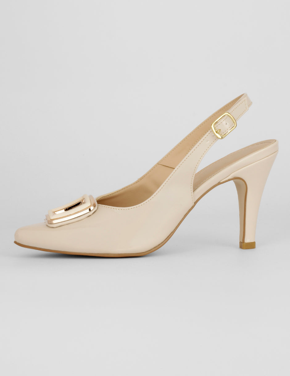 Zapatillas Exterior Charol Color Latte Para Mujer De RBCOLLECTION