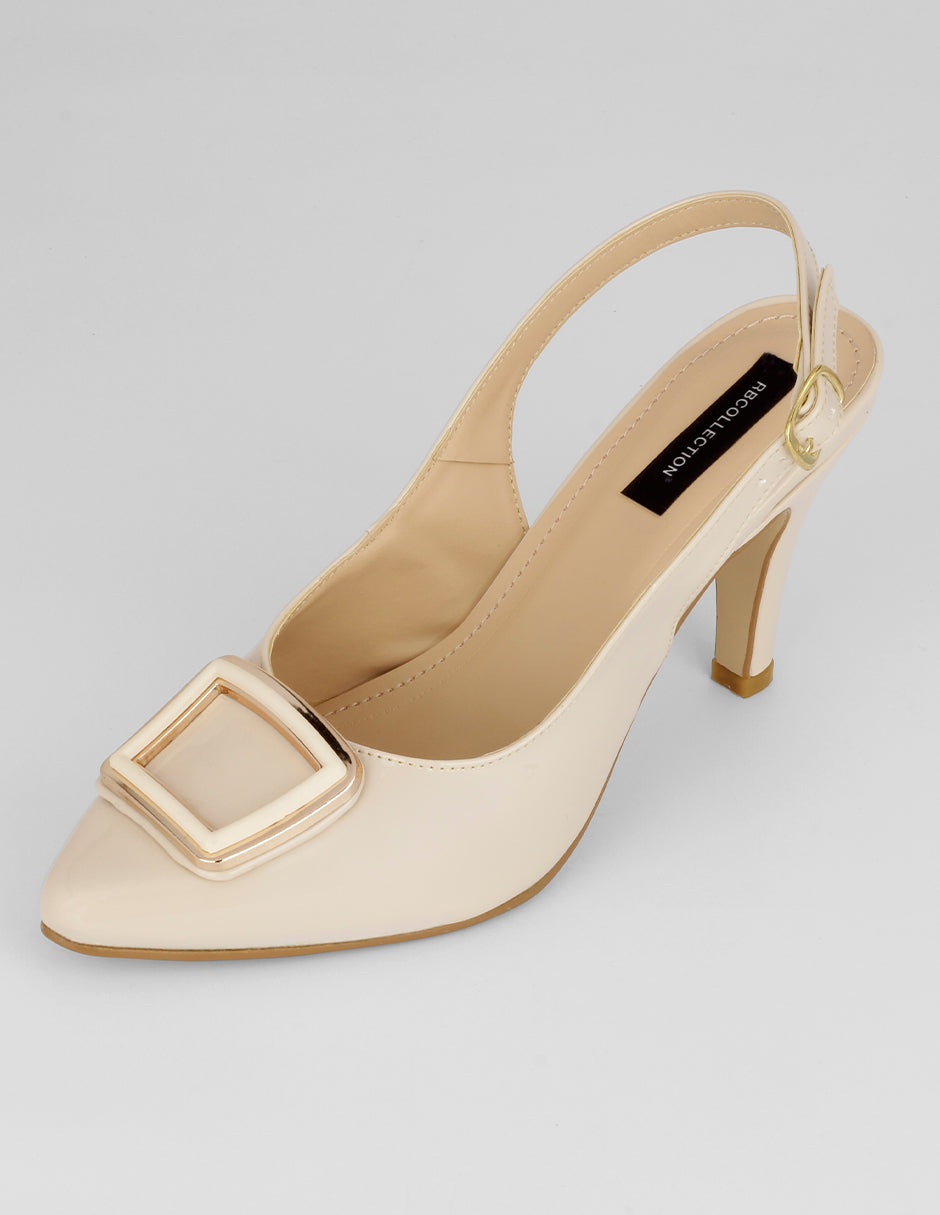 Zapatillas Slingback en Charol – Latte