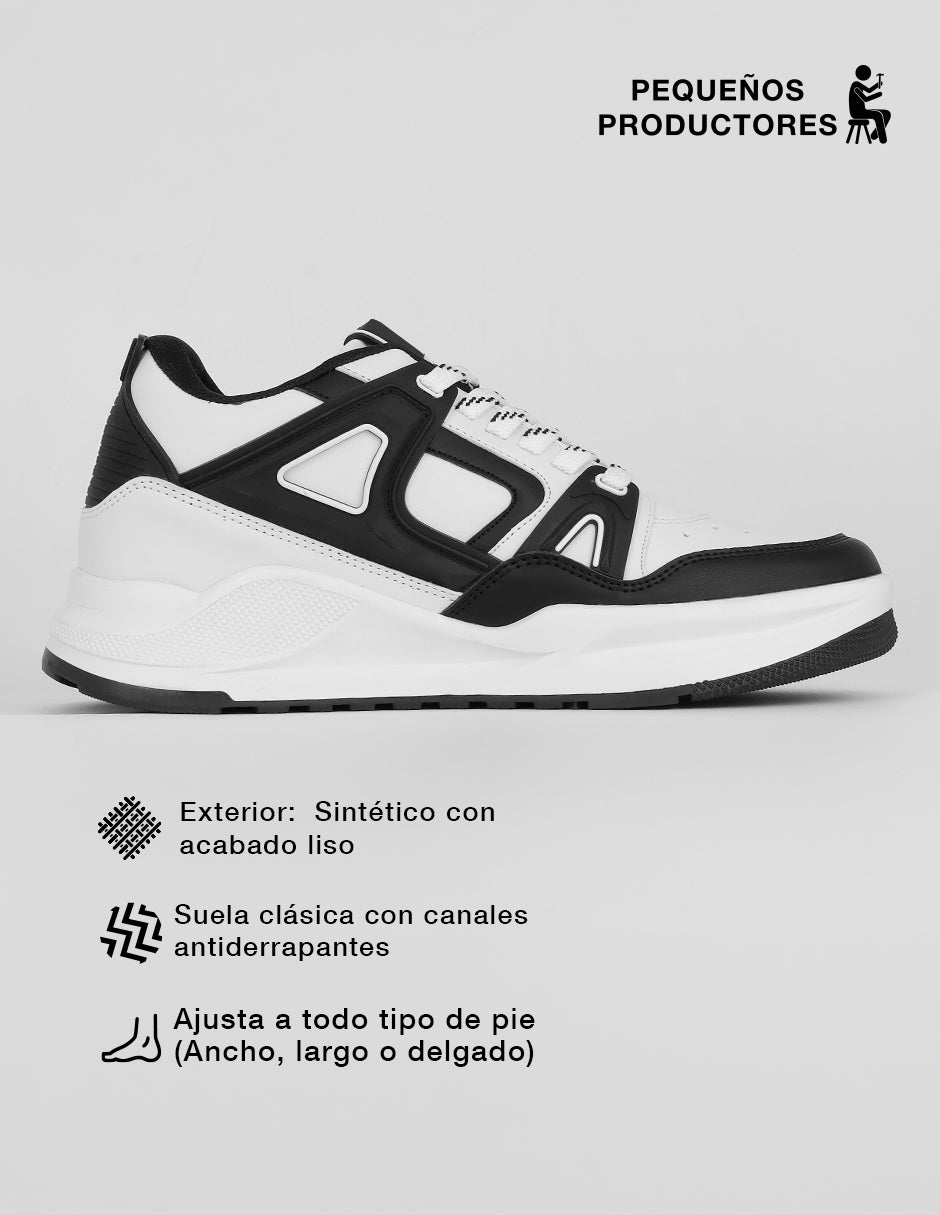 Tenis con cordones Urban en Sintético – Blanco
