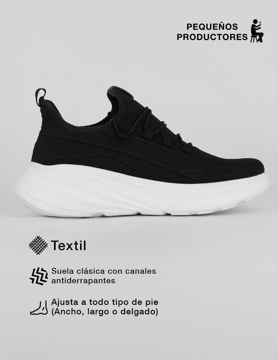 Tenis para entrenamiento Sport en Textil – Negro