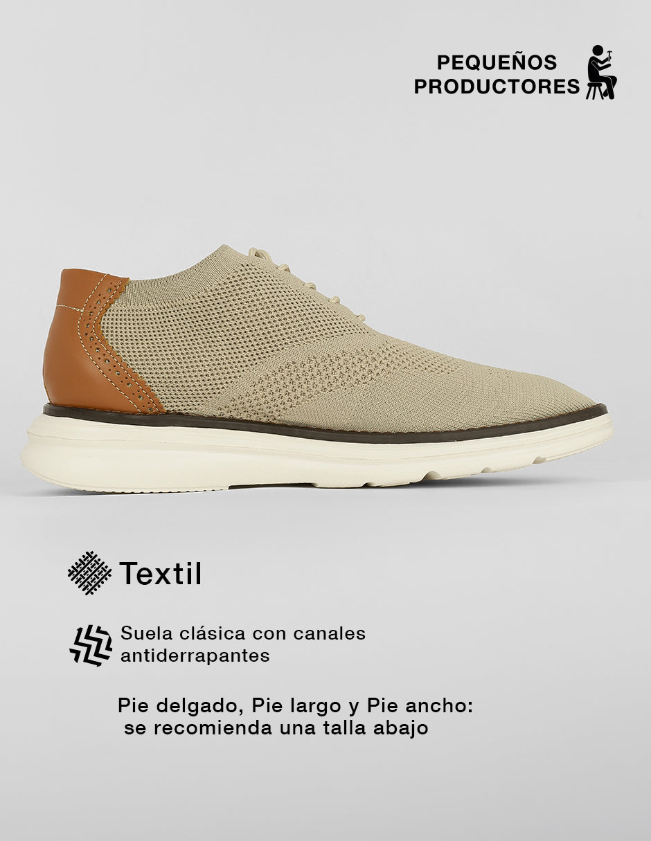 Zapato de confort Brent en Textil – Beige