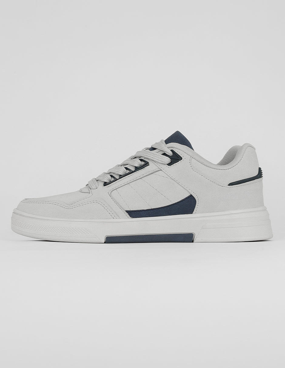 Tenis con cordones Exterior Piel vegana Color Gris Para Hombre De RBCOLLECTION