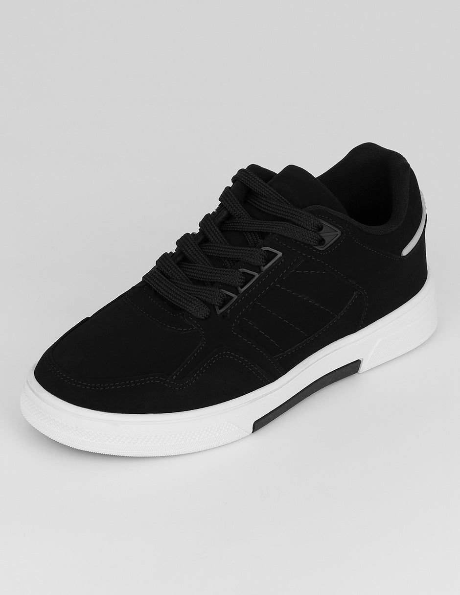 Tenis con cordones Urban en Textil – Negro