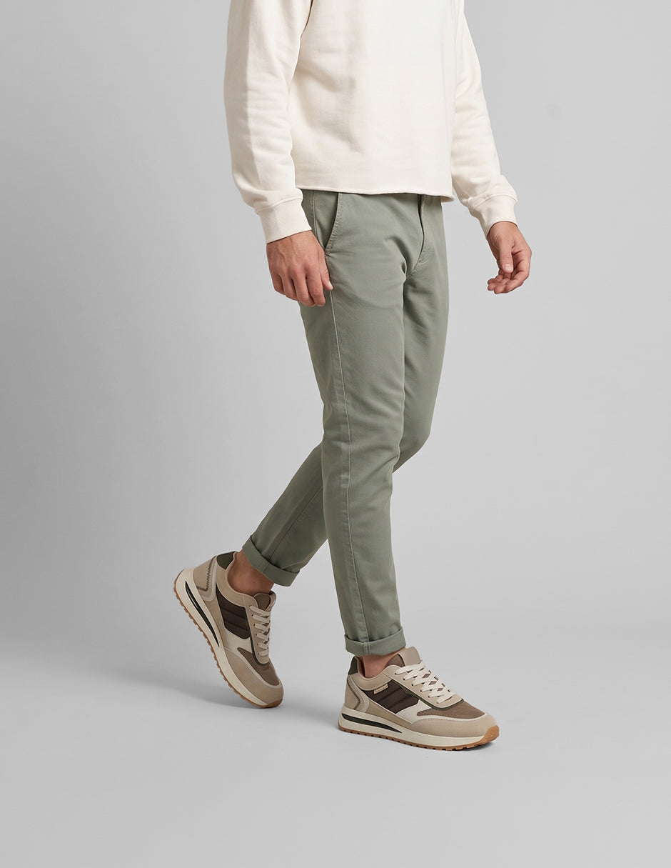 tenis tipo deportivo Pol en Piel vegana – Beige