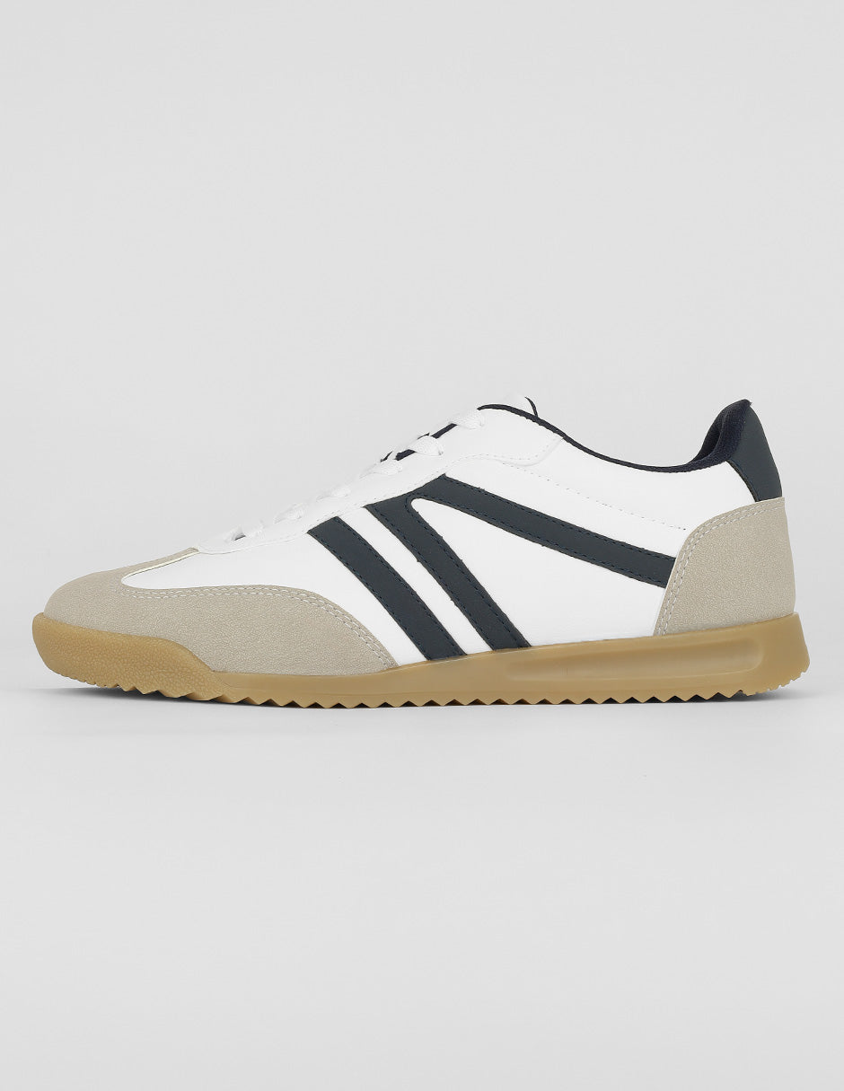 Tenis con cordones Exterior Piel vegana Color Blanco Para Hombre De RBCOLLECTION