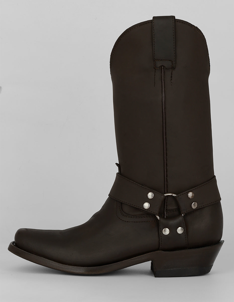 Botas western Exterior Piel Color Café Para Hombre De RBCOLLECTION