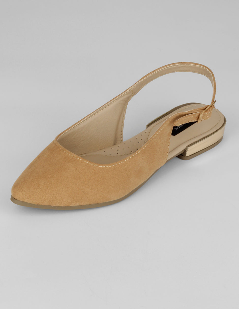 Flats puntales Onne en Gamuza – Café