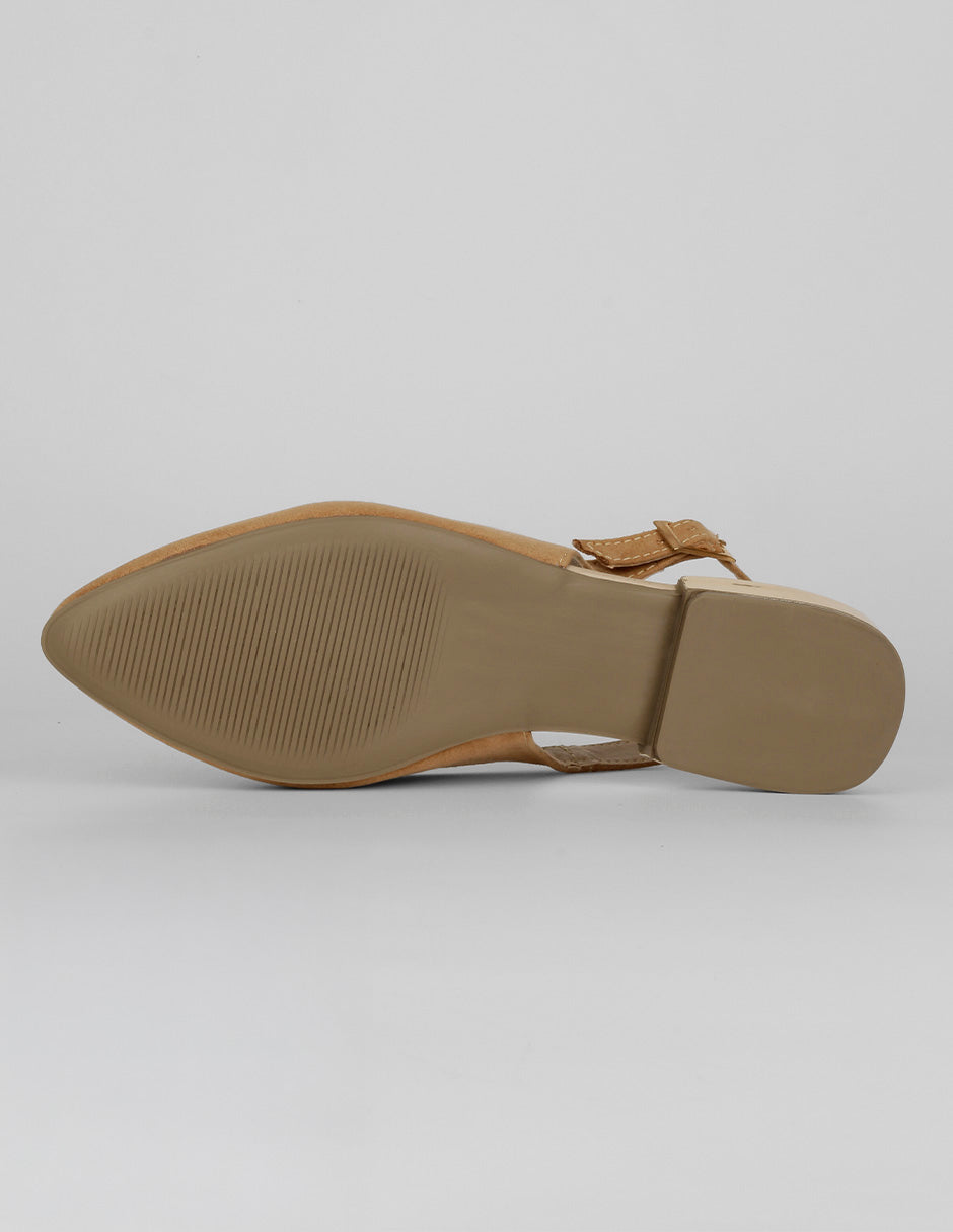 Flats puntales Onne en Gamuza – Café