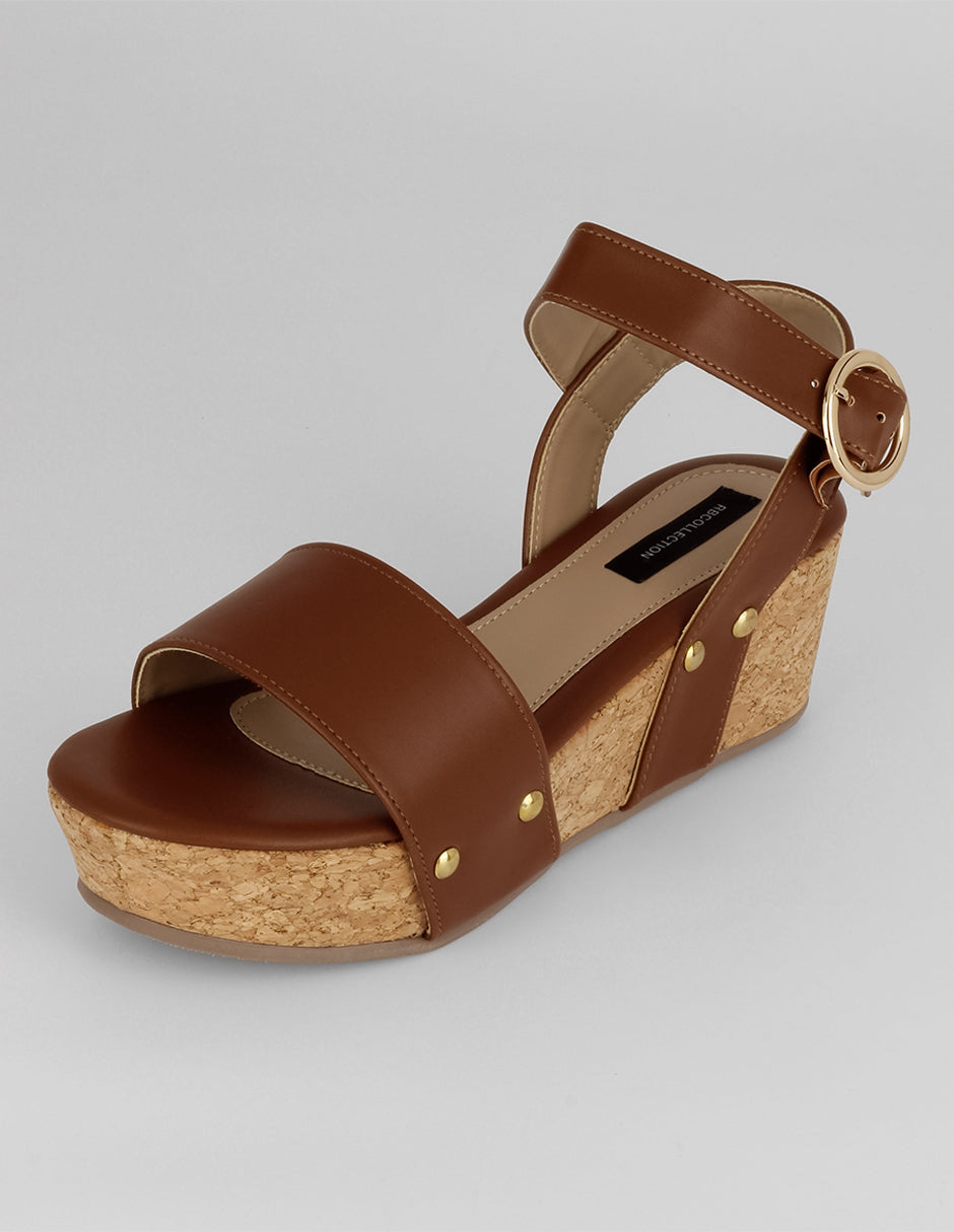 Sandalias con plataforma Naia en Sintético – Café