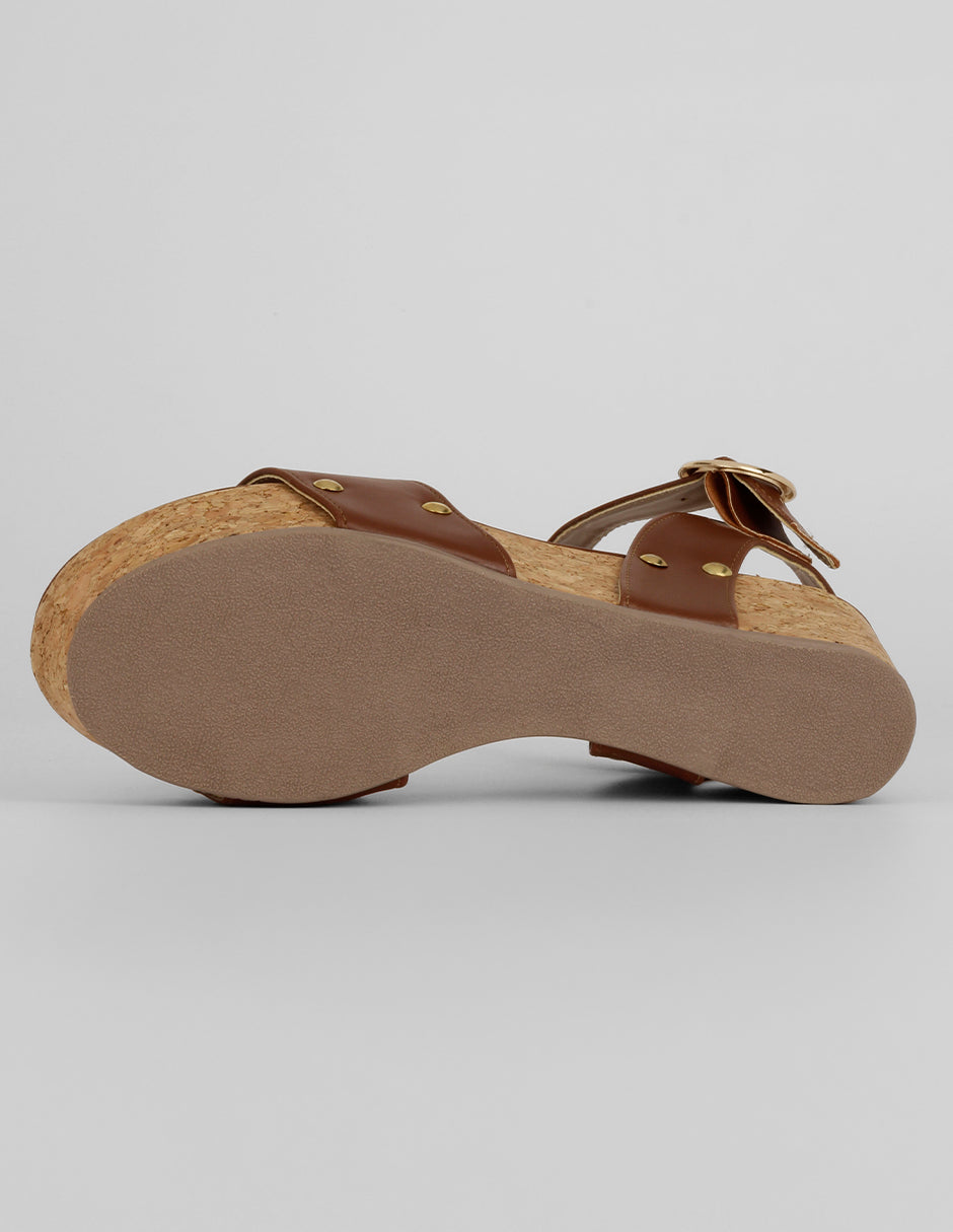 Sandalias con plataforma Naia en Sintético – Café