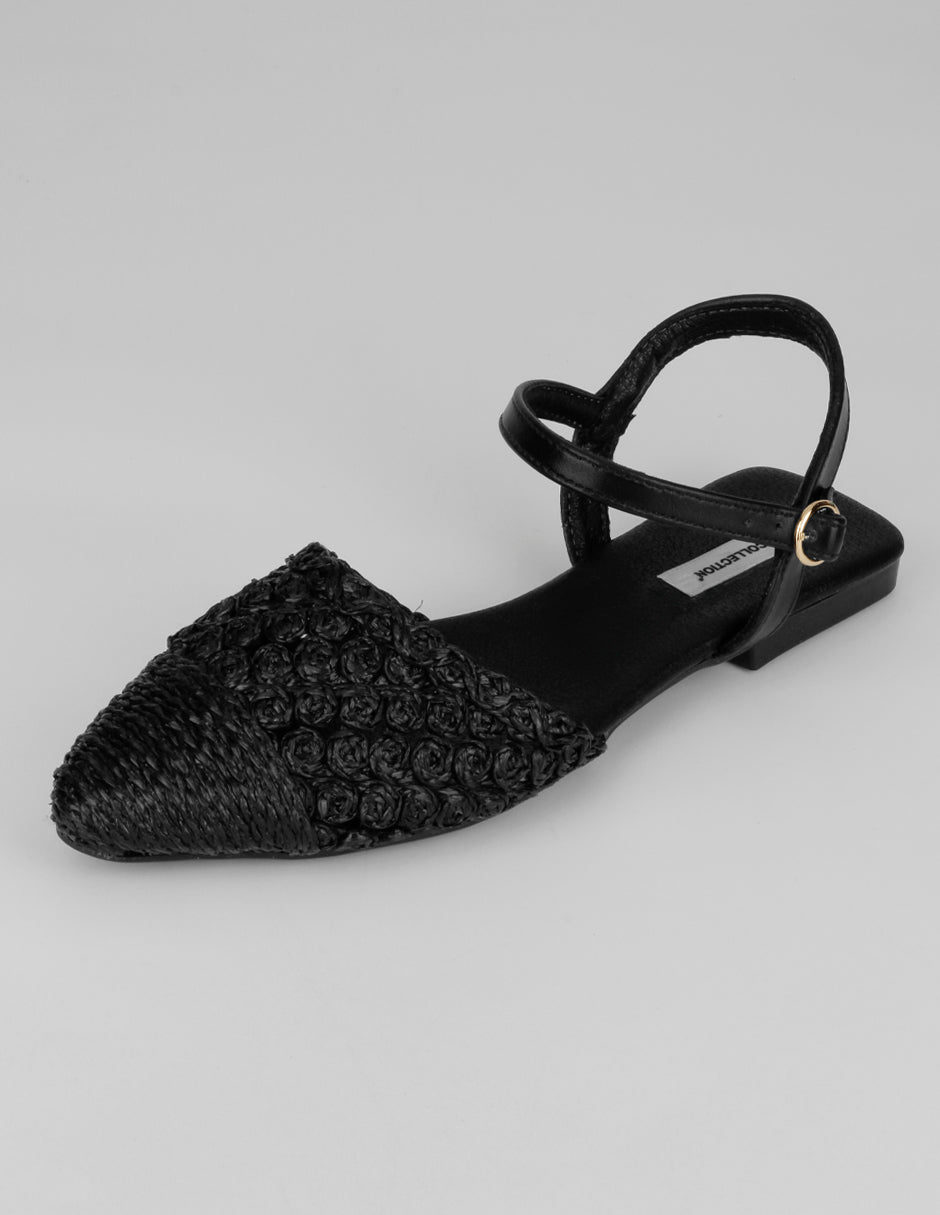 Flats puntales Onne en Sintético – Negro