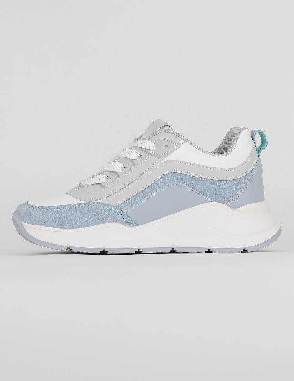 Tenis tipo deportivo Exterior Sintético Color Azul Para Mujer De RBCOLLECTION