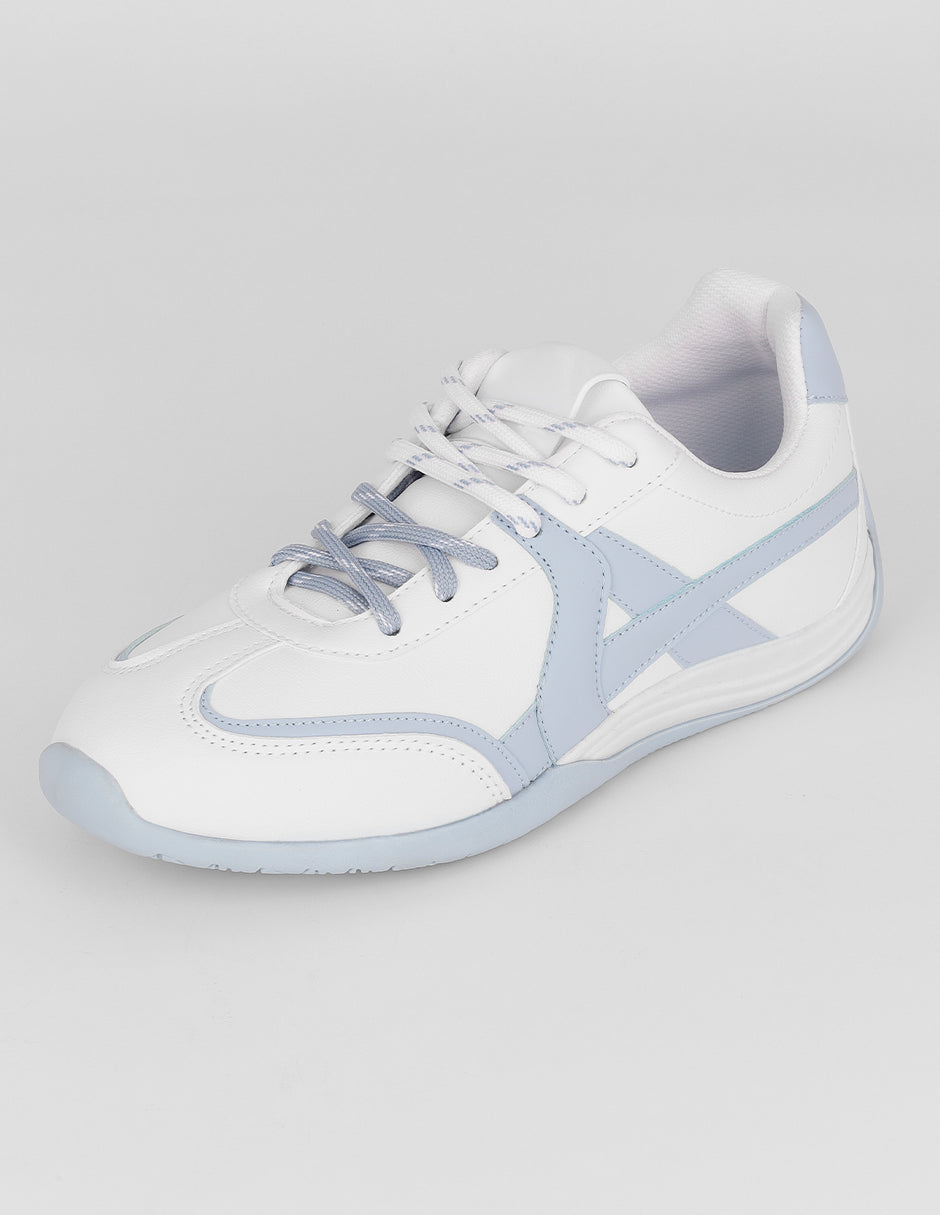 Tenis con cordones  Sam en Piel vegana – Blanco