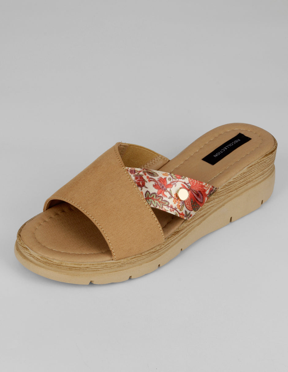Sandalias con plataforma Steps en Gamuza – Café