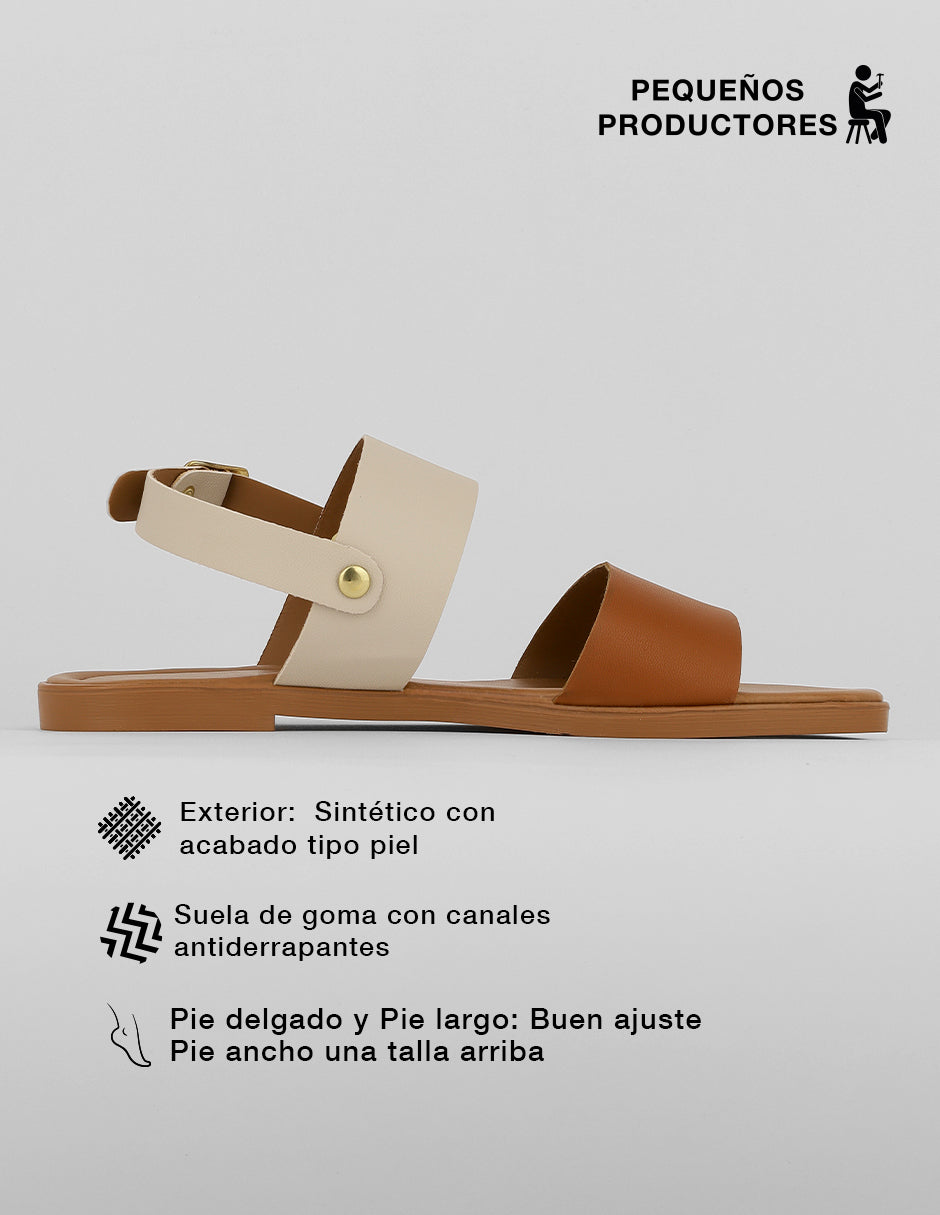 Sandalias de piso Birt en Sintético – Café