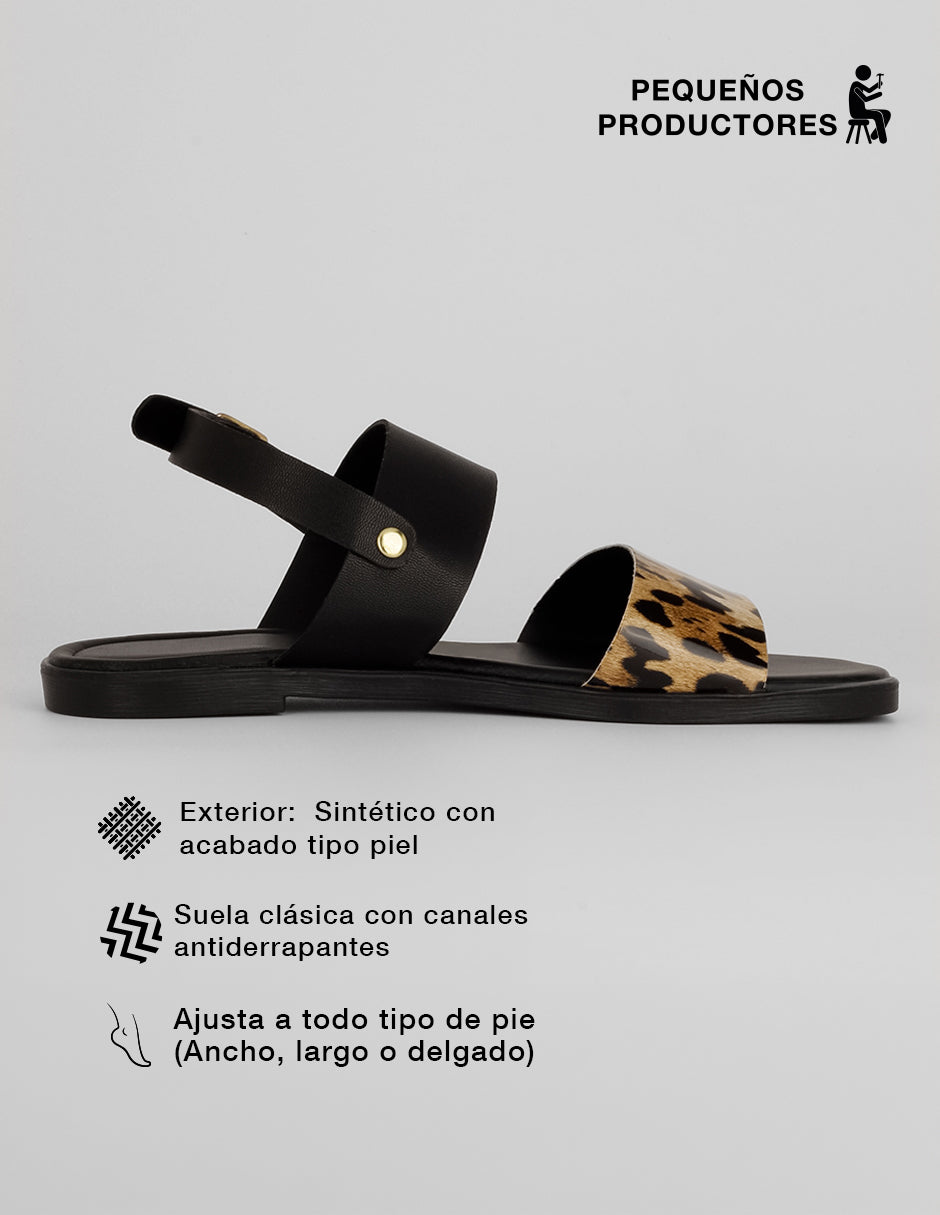 Sandalias de piso Brit en Sintético – Negro