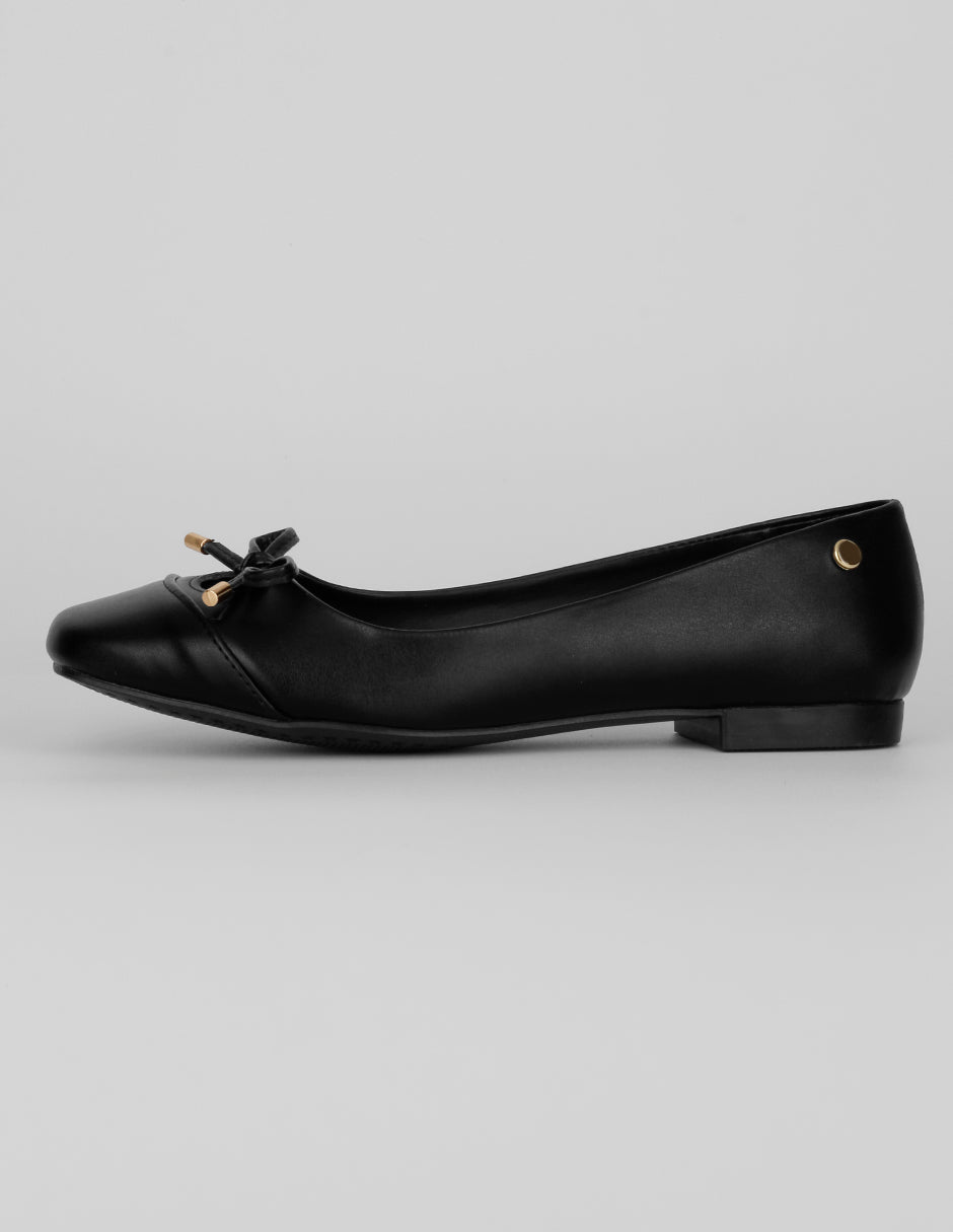 Flats clásicas Exterior Piel vegana Color Negro Para Mujer De RBBASICS
