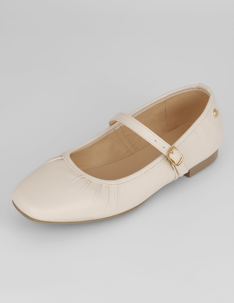 mary jane Darling en Piel vegana – Beige