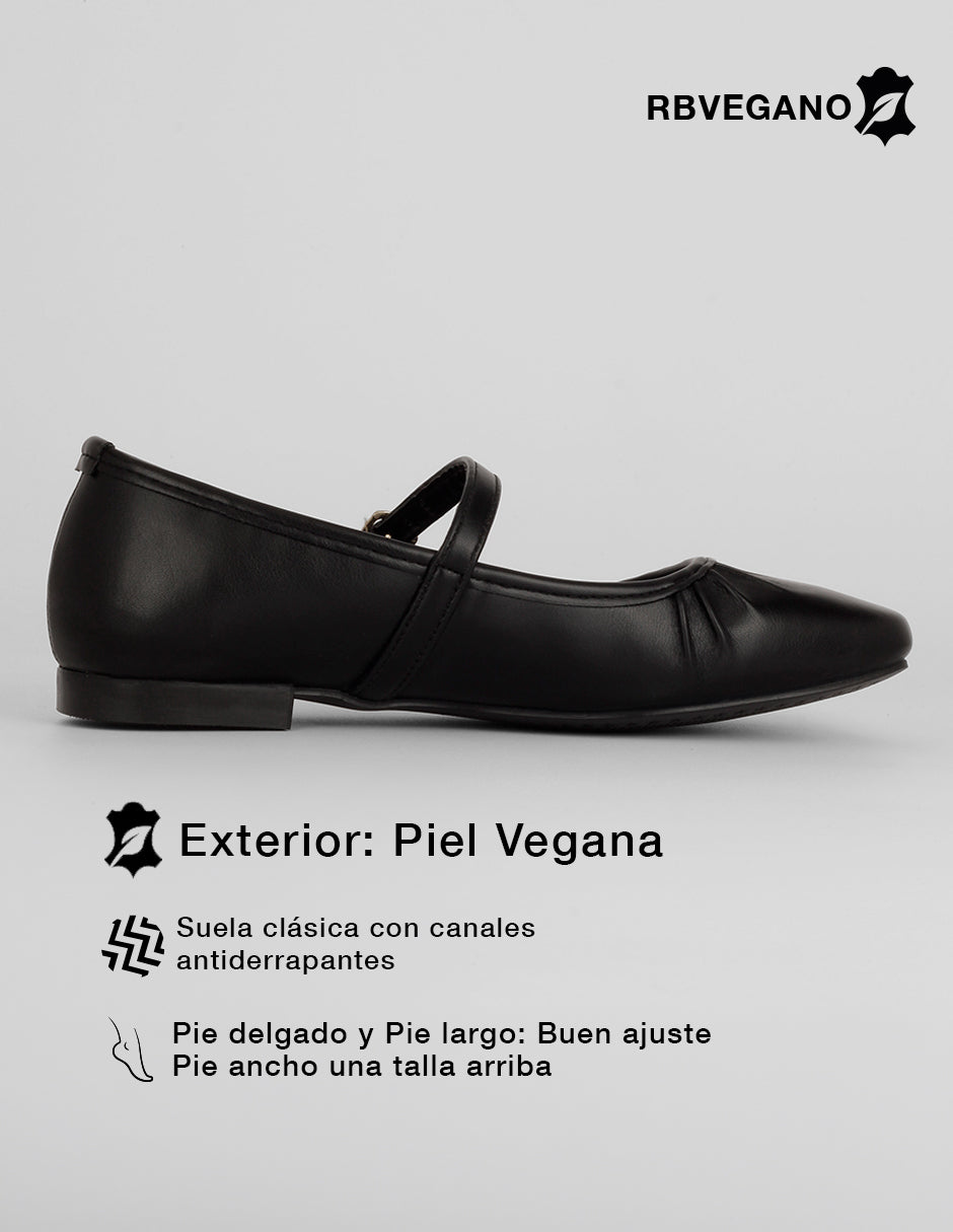 mary jane Darling en Piel vegana – Negro