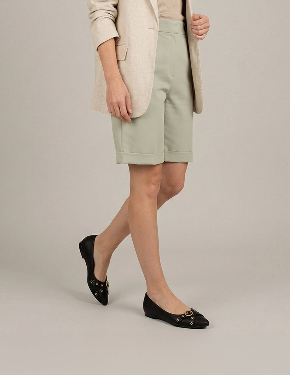Flats puntales Soft en Piel vegana – Negro