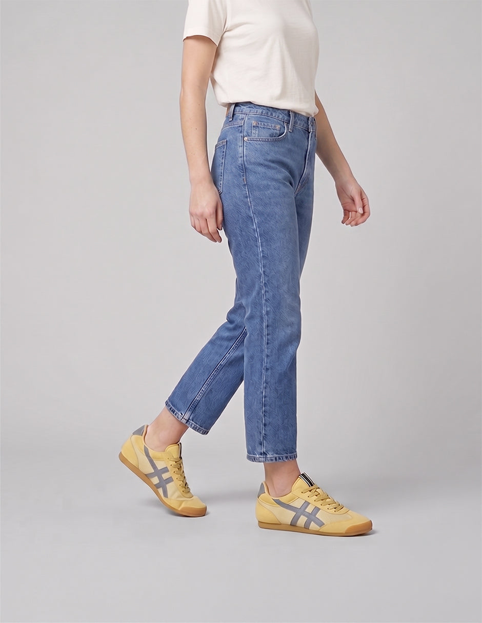 Tenis con cordones  Sam en Textil – Amarillo